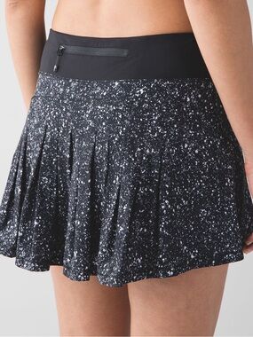 Lululemon Circuit Breaker Skirt Splatter Black White Skort